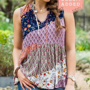 Grace & Lace Katie Patchwork Top